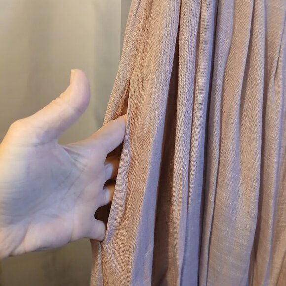 Nwt LISTICLE Gauzey Maxi Dress Large Mauve Pink Flowing Maternity Shoot POCKETS! - Picture 5 of 11